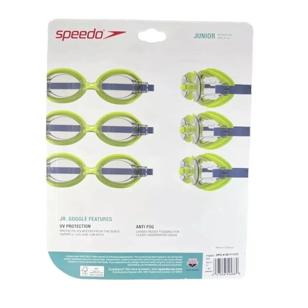 Speedo Swim Googles‎ 3-Pack Jr Size Ages 6-14 New